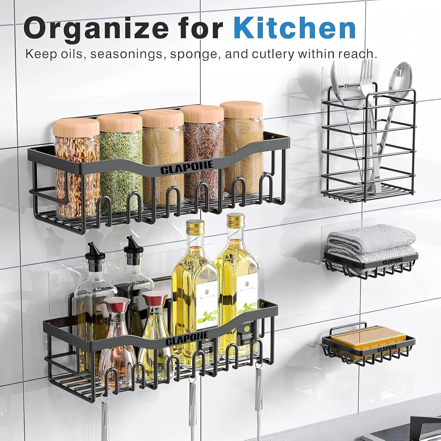 Stainless Steel Bath Organizers With Large Capacity Organizer Combo Racks and Shelves for Wall Stand for Bathroom - Image 3