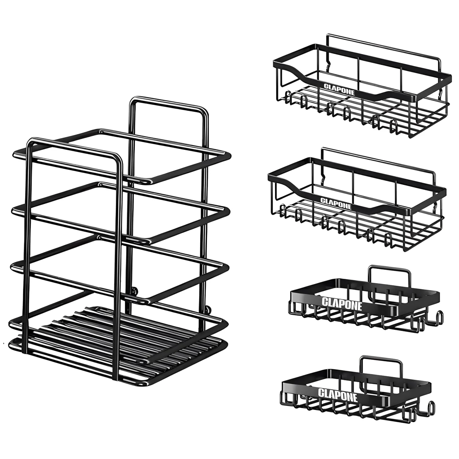Stainless Steel Bath Organizers With Large Capacity Organizer Combo Racks and Shelves for Wall Stand for Bathroom - Image 5